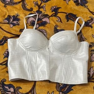 White Shimmery Sexy Top